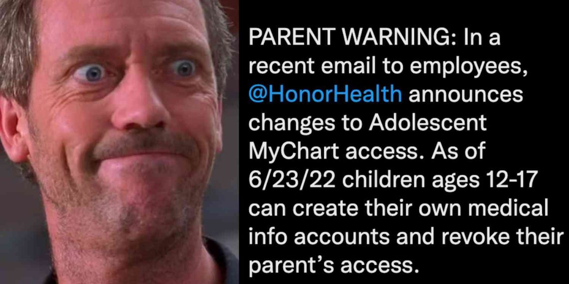 Why do you think this Arizona healthcare chain is allowing 12-year-olds to hide medical information from their parents? ���