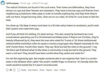 LOL! Lefties want to burn down the homes of the “defenseless” country boys now �
