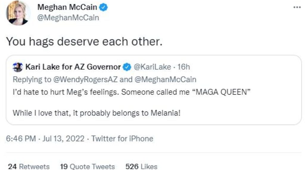 Meghan McCain Has Twitter Meltdown, Gets Wrecked By Kari Lake & Wendy Rogers