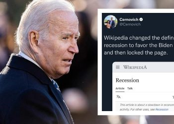Wikipedia redefines 'recession' to resemble Biden's changes—then locks page to new edits