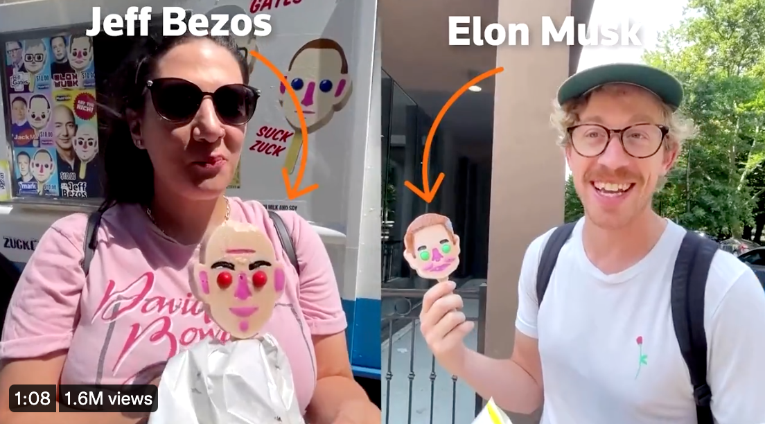 New York Artists Sell ‘Eat the Rich’ Popsicles Shaped Like Billionaires—For $10 Each