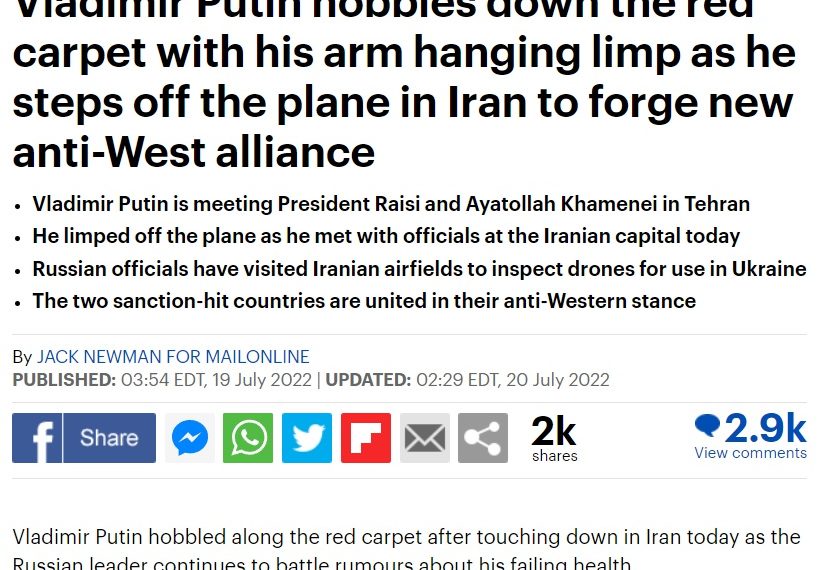 British Media Runs With ‘Putin Replaced With Body Double’ Conspiracy Theory