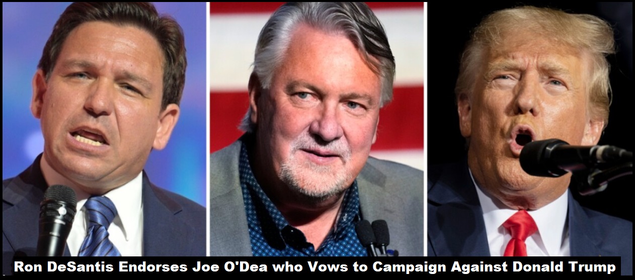 Governor Ron DeSantis Endorses Senate Candidate Joe O’Dea, Who Vows to Campaign Against Donald Trump