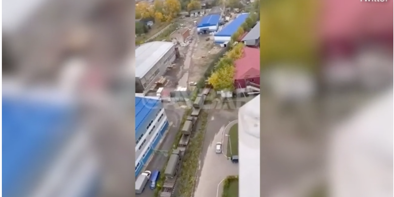 (WATCH) Russian nuclear military train is seen on the move in ‘possible warning to the West’ that Putin is prepared to escalate his Ukraine war