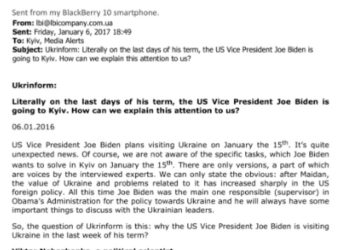 Biden’s Stolen Classified Documents Relate to U.S. Government Activity in Ukraine
