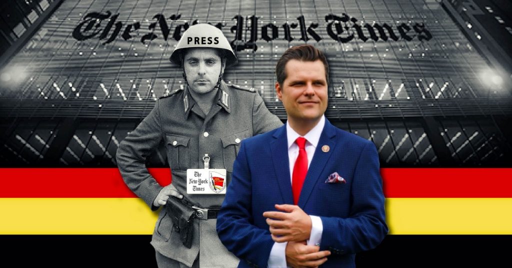 The New York Times Goes Full-Blown “East German Stasi” to Destroy Matt Gaetz