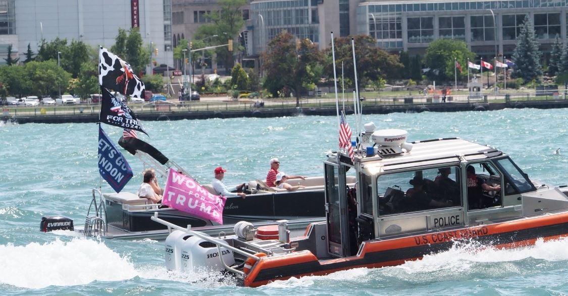 Hundreds Turn Out for MAGA Michigan Boat Parade Saturday on the Detroit River President Trump Visits Motor City