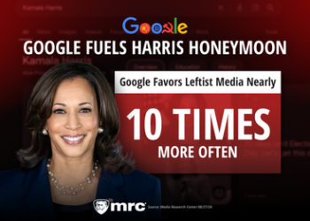 STUDY: Google Fuels Harris-Media Honeymoon, Favors Leftist Media Nearly 10 Times More