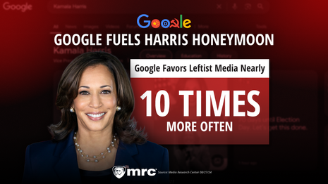 STUDY: Google Fuels Harris-Media Honeymoon, Favors Leftist Media Nearly 10 Times More