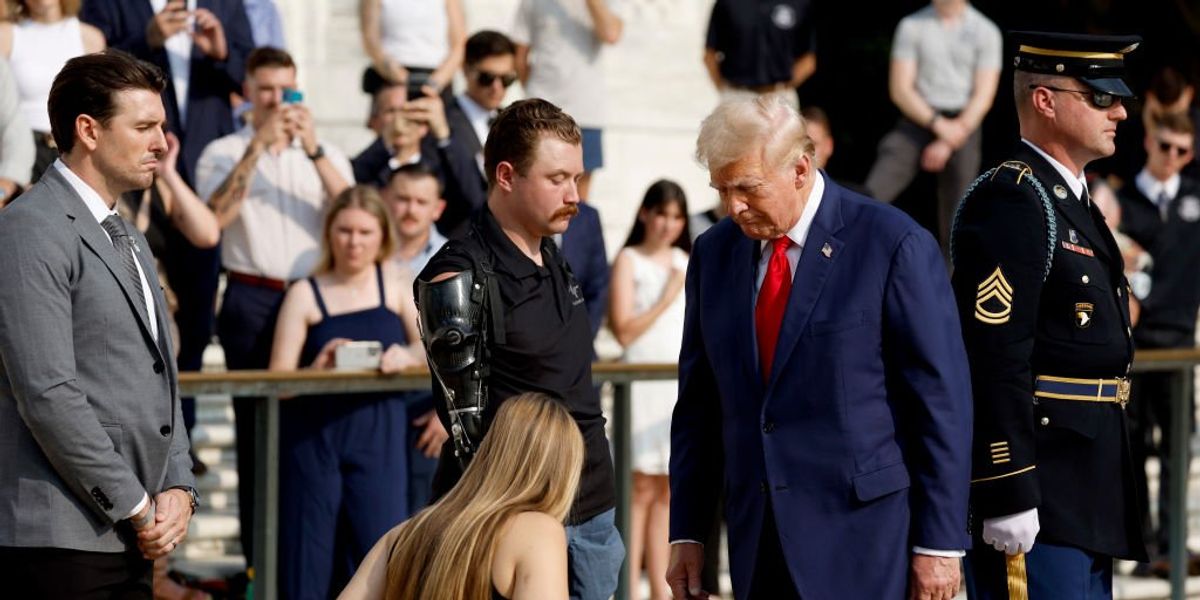 Marine wounded in Abbey Gate bombing explains why Trump's visit to Arlington Cemetery matters