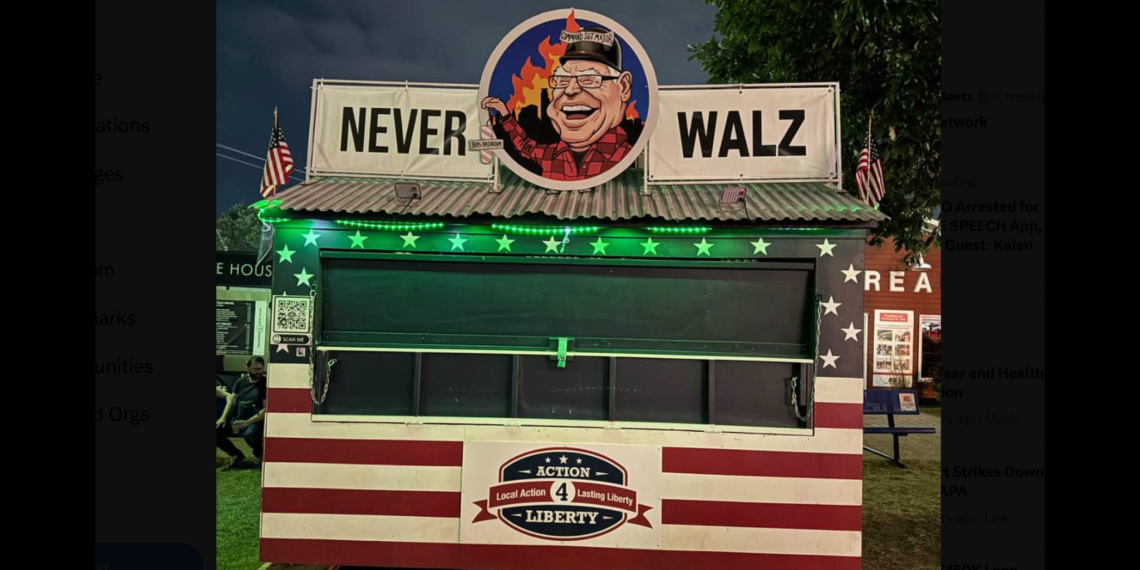 ‘Never Walz’ Booth is Popular Stop at Minnesota State Fair