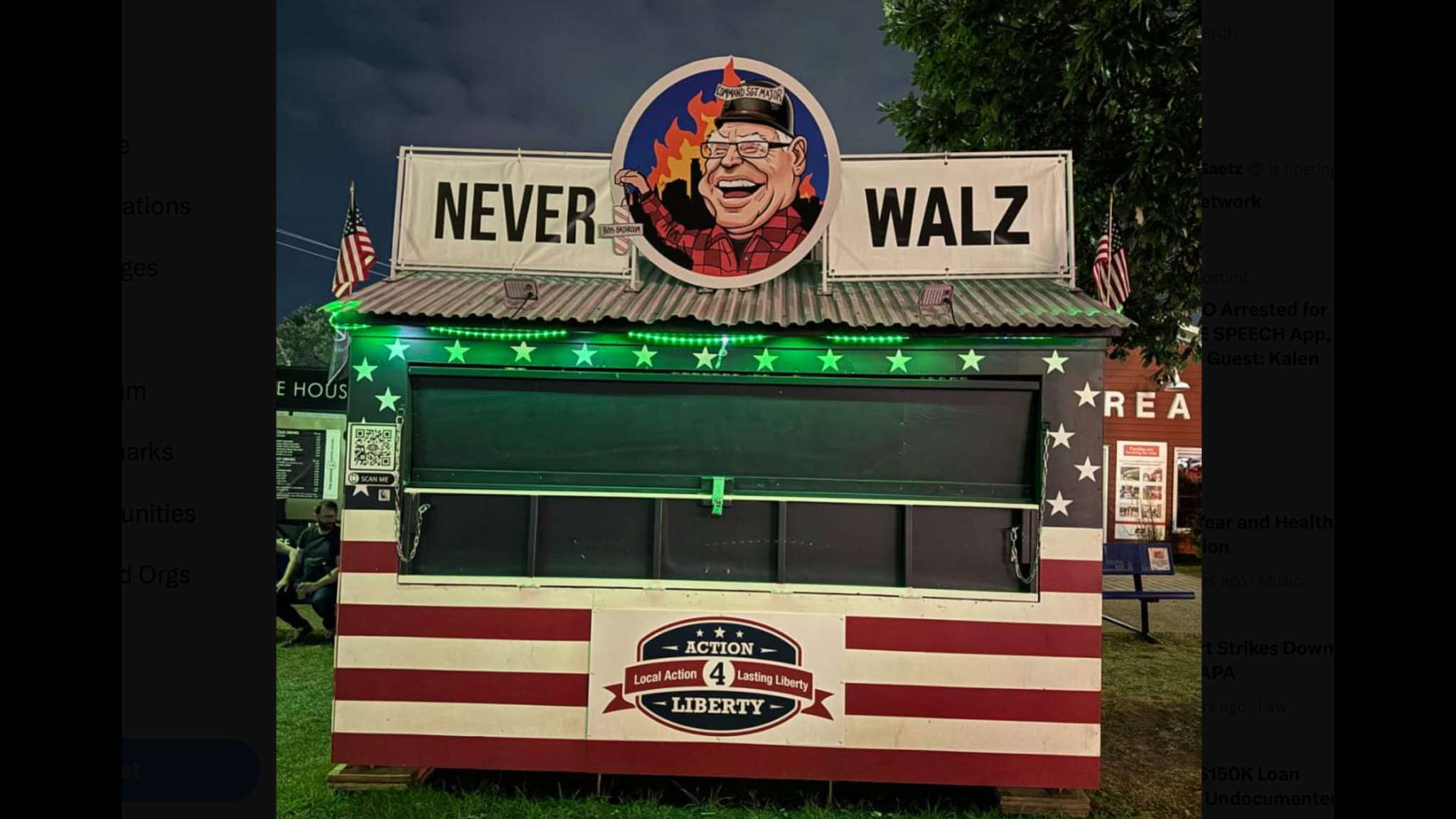 ‘Never Walz’ Booth is Popular Stop at Minnesota State Fair