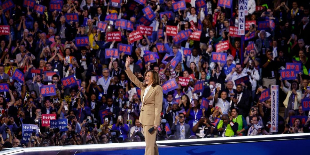 Uncommitted delegates camp outside DNC after dozens vote 'present' rather than for Harris at convention roll call