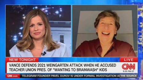 CNN Sets Up Union Boss Randi Weingarten to Trash J.D. Vance for Calling Her Out