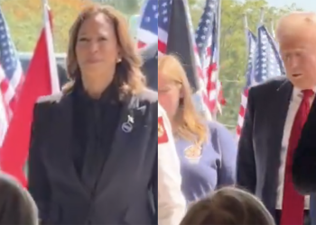Watch: Kamala and Trump walked into the same firehouse on 9/11. Check out the DIFFERENT reactions