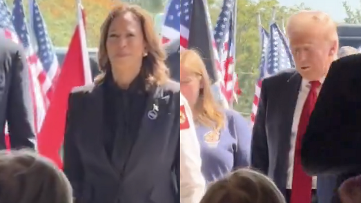 Watch: Kamala and Trump walked into the same firehouse on 9/11. Check out the DIFFERENT reactions