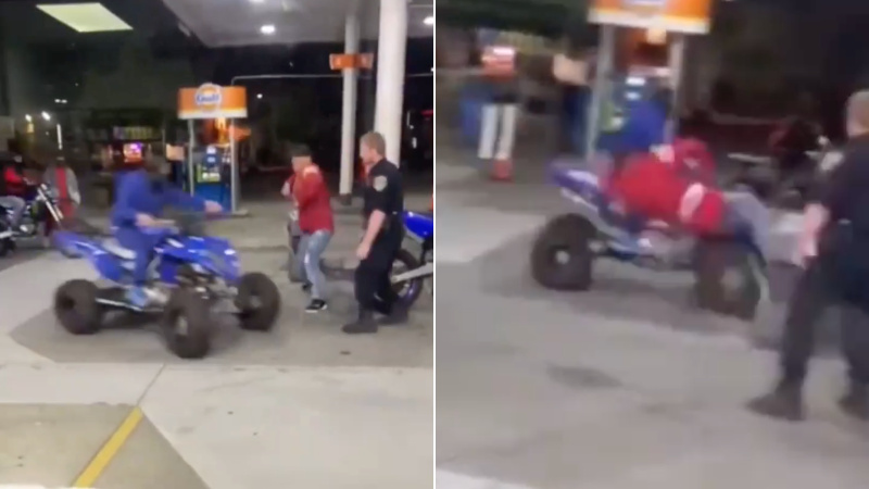 Shock Video: Dirt Bike Rowdies ‘Try to Kill’ Man in Front of Police at San Francisco Gas Station