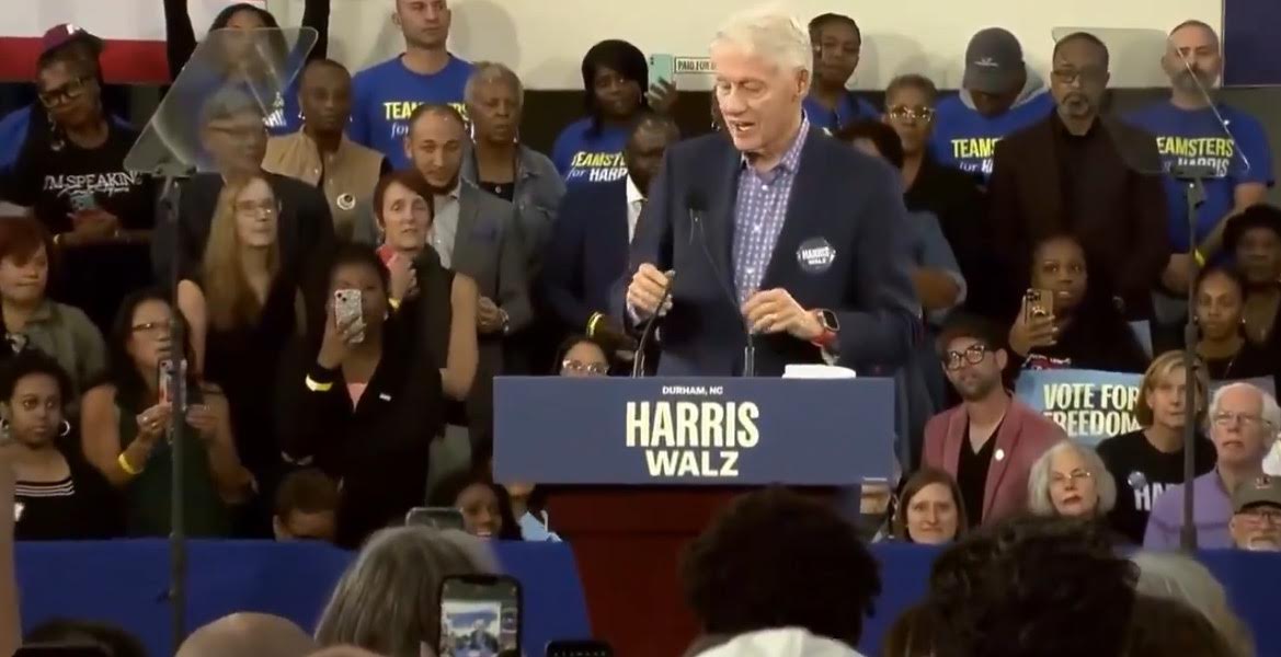 Bill Clinton Sounds Like Death at Tim Walz Rally Held in Corner of Gym in Durham, North Carolina (VIDEO)