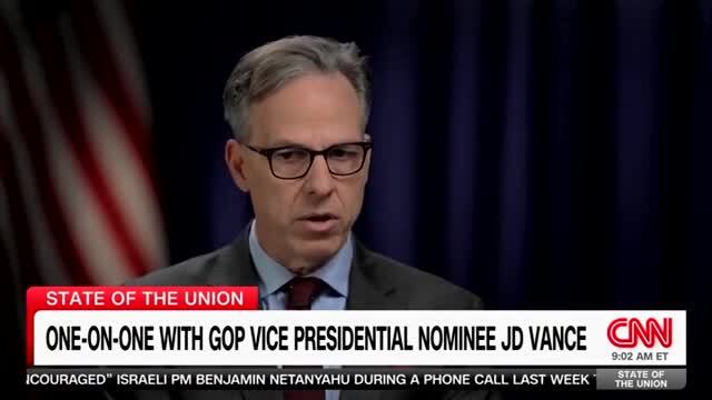 Jake Tapper Loses His Mind, Starts Screeching at J.D. Vance