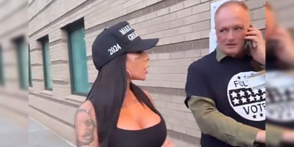 Model With “MAGA” Face Tattoo Told She Couldn’t Vote With Tattoo Exposed (VIDEO)