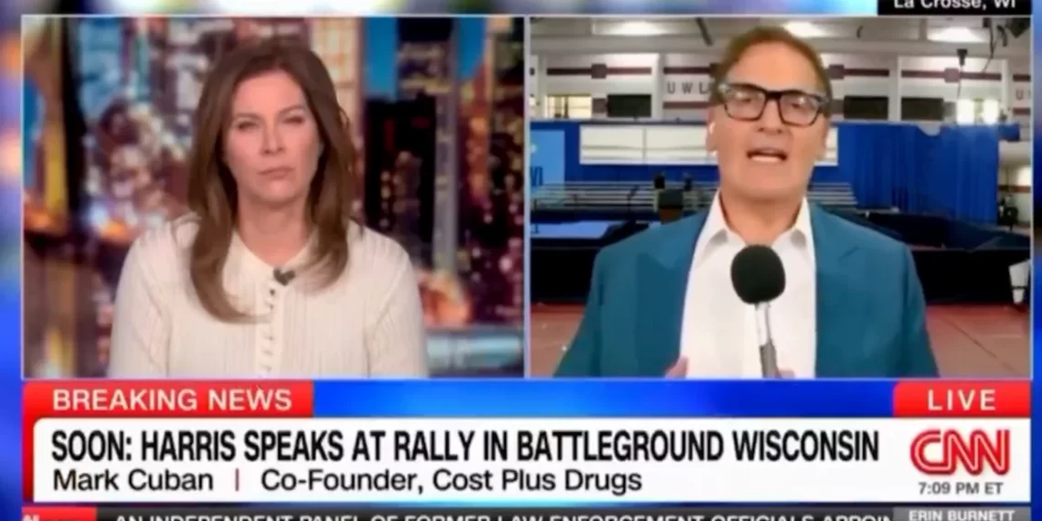 Mark Cuban and his silly glasses declare REAL problem with Kamala Harris: "her heart is too big"