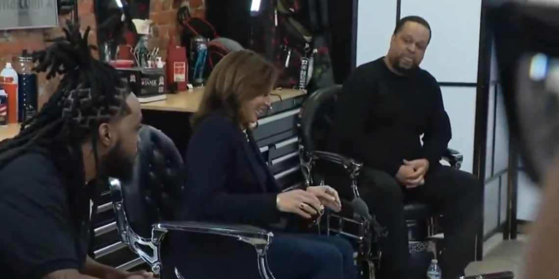 CRINGE: A Desperate Kamala Harris Visits Barbershop in Philly and Breaks Out Her Fake Accent in Last-Minute Pitch to Black Voters (VIDEO)