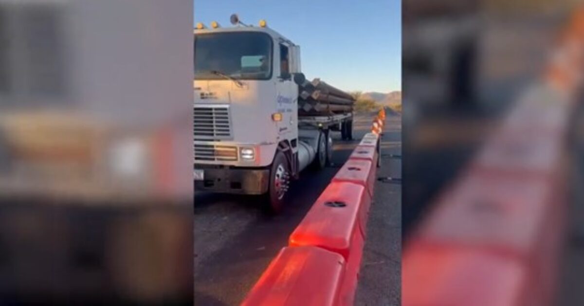 DESPICABLE: Government Contractor Under Orders from Biden Regime Caught Hauling Away Unused Border Wall Sections Before Trump Takes Office – Pieces Being Sold at Bargain Bin Prices (VIDEO)