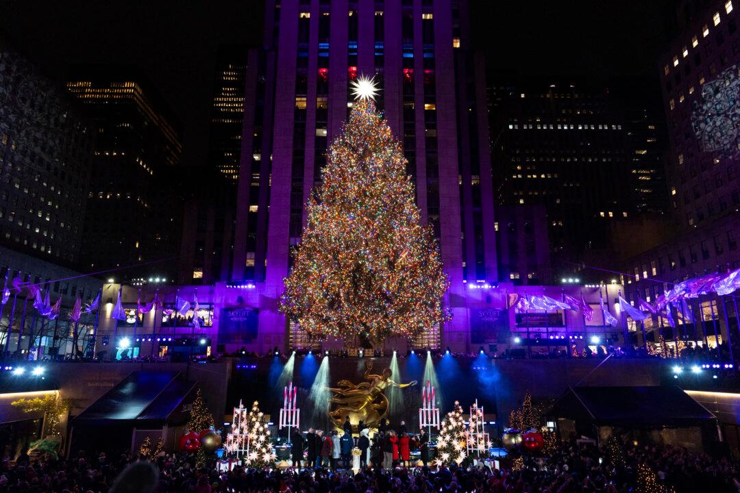 Rockefeller Center Christmas Tree Lights Up in New York City