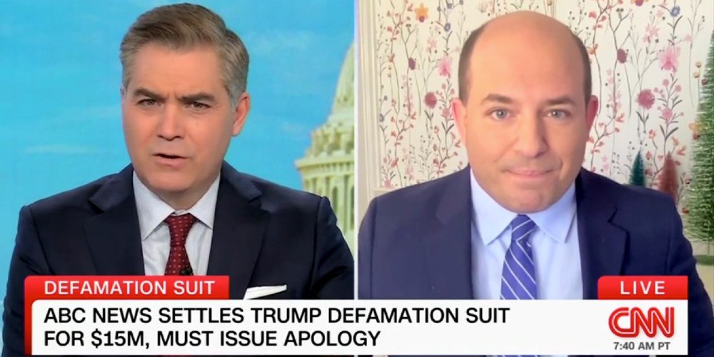 “Not the End of the Story”: CNN’s Brian Stelter Speculates Why ABC Reached a $15 Million Settlement With Trump