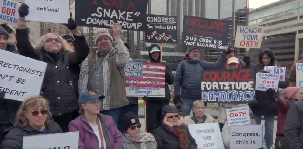 WATCH: Far-Left Protesters Call On House Dems To Nullify Trump’s Election Win