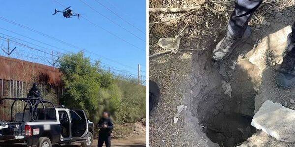 Mexican gang tunnel under border into Arizona spotted by drones