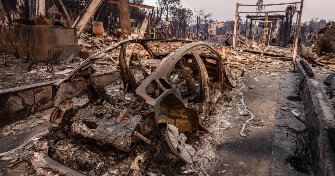 Los Angeles Fires Push Crews to Limits as Critics Blame Government Policy