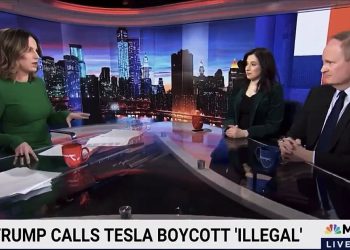 Fiery But Peaceful: MSNBC Describes Violent Attacks On Tesla Dealerships As ‘Protests’