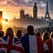Crossroads of Flags at Sunset